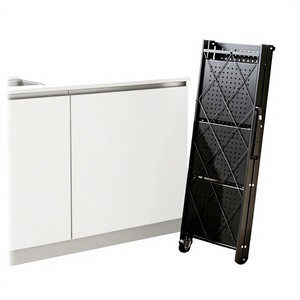 Étagère de rangement moderne en métal à 4 niveaux avec roulettes pour l'organisation de la cuisine, type sur pied - Product Image 5