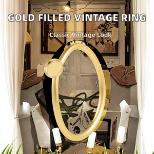Anillo de Plata Sólida con Bisel de Estilo Vintage, Chapado en Oro de Alta Calidad, Más Vendido, para Regalo de Compromiso, Aniversario y Boda - Product Image 2