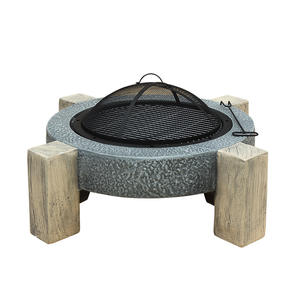आधुनिक आउटडोर गार्डन फायर पिट के साथ आधुनिक आउटडोर गार्डन फायर पिट धातु स्पार्क स्क्रीन और पोकर - Product Image 1