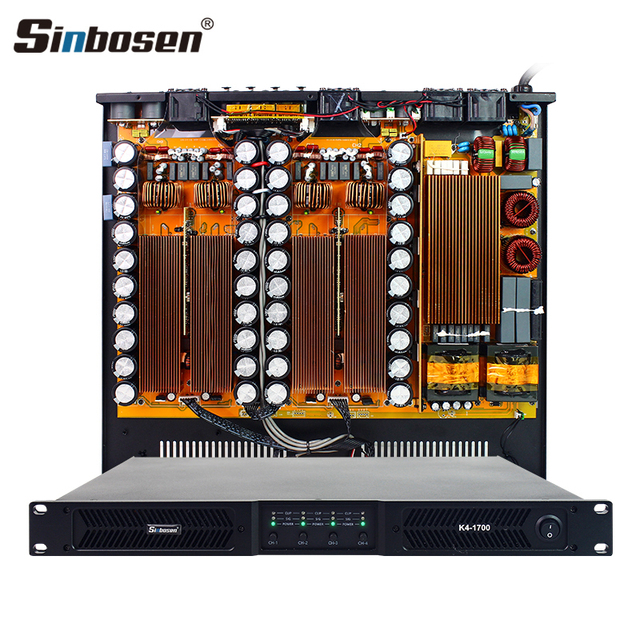 Audio Equipment Amplificador Professional Digital Class D Big Power Stereo Public Address Portable K4-1700 Hf Linear Amplifier