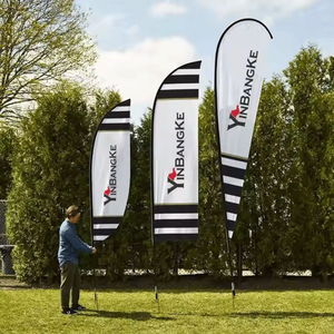 Bandiera a goccia personalizzata con asta per pubblicità esterna, ideale per eventi promozionali - Product Image 1