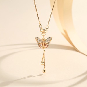 Collar de moda, selección de comercio electrónico transfronterizo para mujeres, diseño de joyería exquisito, mariposa de circón - Product Image 3