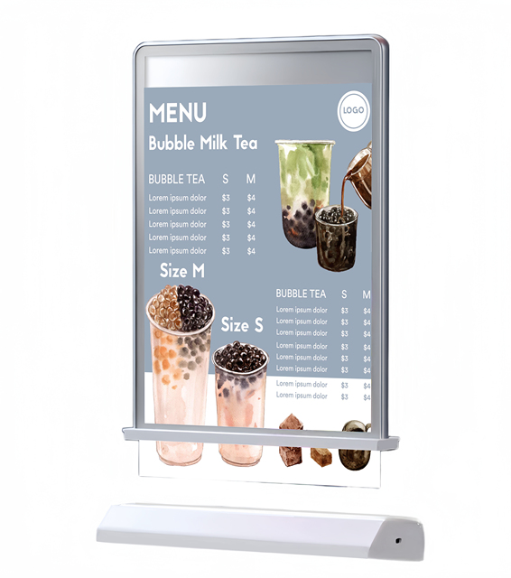 Custom Aluminum Frame LED Magnetic Advertising Glass Light Box Double Sided Indoor Menu Board Display Chargeable