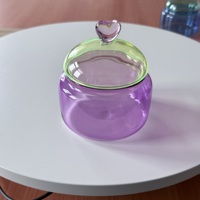 Bocal en verre de conception classique de 1 litre, bouteille de stockage hermétique soufflée à la main pour la cuisine, les fêtes et les repas