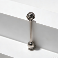 Barres d'oreilles en acier inoxydable en forme de crâne pour piercing hélix, tragus, industriel, nombril, langue – Bijoux de piercing pour femmes et hommes