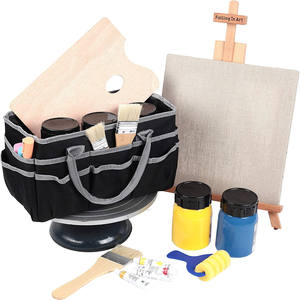 美术用品颜料收纳袋 手提式收纳袋 户外素描收纳袋 教学收纳篮 多个口袋 - Product Image 3