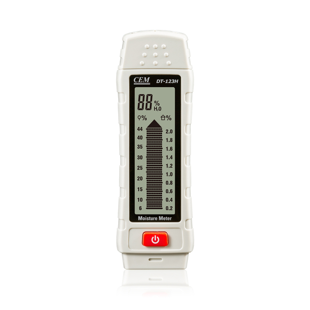 CEM DT-123H Building Material Digital Moisture Meter Electrical Resistance Technology Pocket Size High Accuracy LCD Replaceable