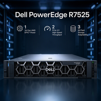Serveur rack Dell PowerEdge R7525 2U d'origine, double processeur AMD EPYC série 7003, jusqu'à 128 cœurs, PCIe Gen4 NVMe
