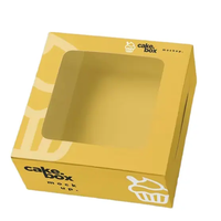 Vente en gros de petites boîtes à nourriture jetables avec logo personnalisé pour gâteaux et boulangeries à emporter avec fenêtre boîtes à gâteau dessert haut de gamme personnalisées