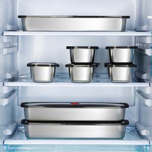 Stainless Steel Freshness Box with Lid Bacon Tray Suitable for Storing Meat Fruits Vegetables and <b>Breakfast</b> Items - Product Image 6