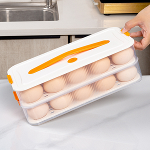 Organizador multicapa para refrigerador de cocina, contenedor de almacenamiento de dumplings, embalaje congelado, pastelería, dumplings, caja de huevos de plástico con asa - Product Image 3