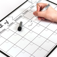 Tableau magnétique effaçable à sec personnalisé bloc-notes magnétique pour réfrigérateur calendrier mensuel/hebdomadaire avec marqueur effaçable à sec