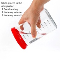 Kit de fermentation pour levain en verre avec couvercle en bois, spatule en silicone et thermomètre
