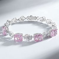 S925 Luxuriöses Damen-Armband mit Eisblumen-Schliff, ovalem Zirkon und vollständigem Hochkarbon-Zirkon-Besatz für Reisen