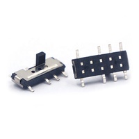Interrupteur à glissière SMD 3 positions, 8 broches, miniature, pour circuits imprimés, électronique, jouets