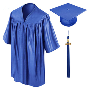 Venta al por mayor de vestidos y gorras de graduación para niños en edad preescolar verde brillante - Product Image 5