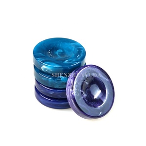 Pedine da Backgammon in Acrilico Effetto Marmo Bianco e Nero 1,26*0,39 Pollici Altamente Lucidate Accessori per Backgammon - Product Image 5