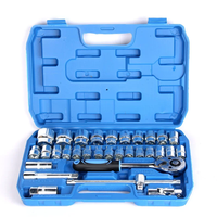 Kit d'outils de réparation mécanique pour véhicules : Clé à cliquet, jeu de douilles et boîte à outils pour l'entretien et la réparation