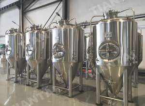 Fermenador cónico cilíndrico aislado de acero inoxidable 1500L 15HL con chaqueta de glicol a la venta - Product Image 4