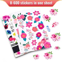Plus de 1000 autocollants décoratifs personnalisés livre d'autocollants réutilisables pour filles de fleurs pour adultes