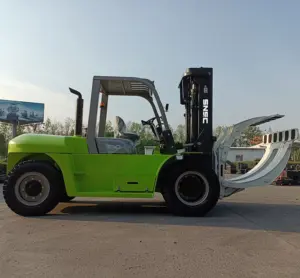 Montacarga 7 тонн 10 тонн дизельный двигатель вилочный погрузчик с рулонным зажимом бумаги