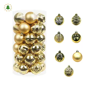 Jintai High End Custom Logo 6cm Golden Luxury Big Birthday Decoration Christmas Balls