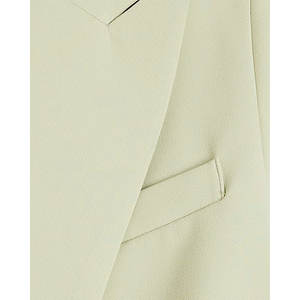 Vêtements personnalisés surdimensionnés à simple boutonnage revers crantés poches glissantes Blazer vert surdimensionné vêtements pour dames OEM ODM pour femmes - Product Image 4