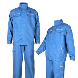 Vêtements de travail anti-arc Xk-22-1688 bleu clair en aramide et coton, antistatiques, pour l'industrie électrique, conformes à la norme NFPA 70E Classe I - Product Image 2