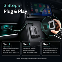 Adaptateur sans fil Ottocast 2-en-1 CarPlay Android Auto BT 5.4 Wi-Fi double bande Plug & Play OTA CE FCC Agent de marque Vente en gros