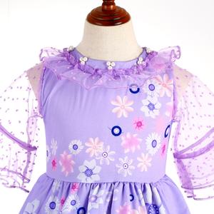Traje divertido <span class=keywords><strong>de</strong></span> fiesta <span class=keywords><strong>Mirabel</strong></span> disfraz <span class=keywords><strong>encanto</strong></span> <span class=keywords><strong>Encanto</strong></span> princesa Vestidos Niña Cosplay traje para niños niñas con accesorios - Product Image 4