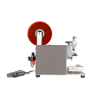 Machine d'étiquetage semi-automatique DMX pour bouteilles plates carrées, boîtes et cartons