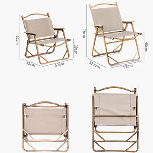 كرسي صيد وترحال خارجي محمول للشاطئ قابل للطي مصنوع من المعدن ومزود بمسند للذراع - Product Image 5