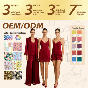 Pakaian Tidur Sutra Asli 100% Mulberry Gaun Tidur Sutra Seksi Gaun Sutra Tali Leher V Gaun Tidur Sutra Berenda Piyama Sutra Piyama Sutra Wanita - Product Image 1