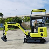 Mini-excavatrice sur chenilles de haute qualité 1t 1.2t 1.5t Petite pelle avec accessoires Livraison rapide