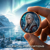 Pièce de collection 1 oz en cuivre fin .999, Valfiure Nordique, avec portrait de guerrier Aurora personnalisé, médaillon commémoratif, vente en gros