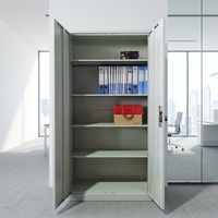 Armoire de classement de bureau à double porte battante en métal, armoire de rangement de bureau, armoire à dossiers en acier