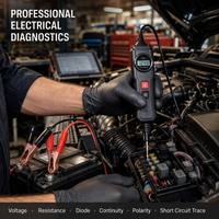 UDIAG CD200 Rilevatore di Circuiti per Veicoli 8-in-1, Tester di Alimentazione 6-40V, Strumento Diagnostico Elettrico Automobilistico con LCD per Auto e Camion