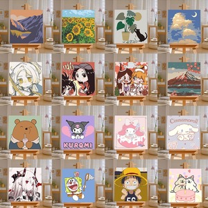 Scatena la tua creatività DIY kit di pittura a olio digitale classica <span class=keywords><strong>tele</strong></span> Pre-disegnate pigmenti vivaci soggetti animali arte della casa - Product Image 2