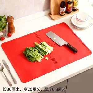 Silicone <b>Placemat</b> <b>Rectangle</b> Red Chinese Knot Pattern Heat Insulating Anti Slip Mat For Table Dining Bowl Plate Coaster - Product Image 4