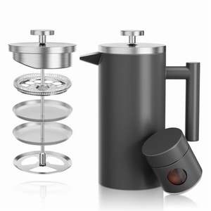 <span class=keywords><strong>Coffee</strong></span> <span class=keywords><strong>Gator</strong></span> French Press Kaffeebereiter 1 Liter 304 Edelstahl Doppelwandige Isolierung 4-Stufen-Filtration Tragbarer Behälter - Product Image 1