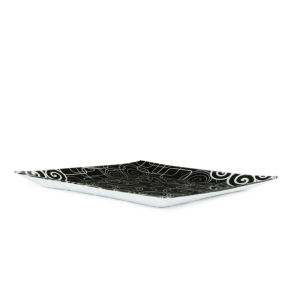 Étagère murale Excelsa Magic en verre noir 30 cm, plateau de présentation moderne, plateaux de rangement pour salon - Product Image 3