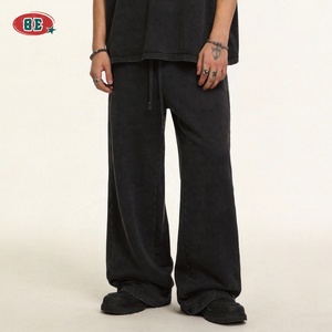 <span class=keywords><strong>Pantalones</strong></span> Deportivos de Alta Calidad para Hombre, 100% Algodón, Estilo Casual, Diseño Personalizado con Efecto Desgastado por el Sol, Corte Recto y Holgado - Product Image 3