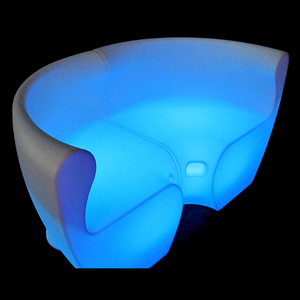 Silla <span class=keywords><strong>de</strong></span> plástico resistente al agua para piscina, sofá <span class=keywords><strong>de</strong></span> un asiento blanco, muebles Led, silla <span class=keywords><strong>de</strong></span> café iluminada, Bar, cafetería, redonda, sofá pequeño LED - Product Image 3