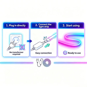 Bande LED néon en silicone haute tension 220V, ultra-lumineuse et flexible, à brancher directement, pour plafond, cave à vin et armoire - Product Image 4