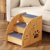 Escalier pour chien et chat en bois surélevé, moderne et luxueux, amovible, antidérapant, écologique, durable, rampe intérieure pour canapé et voiture