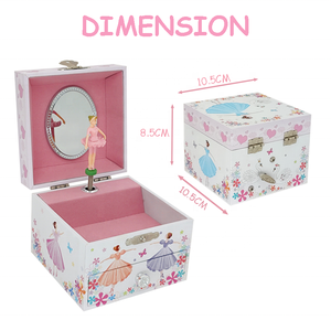 Nuova Scatola Musicale Ballerina Cigno di Jakos in MDF, Contenitore per Gioielli, Regalo Perfetto per Compleanni e Feste di Natale per Bambine - Product Image 2