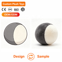 Jouet pour animaux de compagnie en peluche ronde personnalisé, conception OEM, tissu doux, cadeau de fête, approvisionnement en gros pour petits animaux