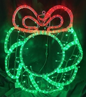 Caja de regalo para decoración navideña, luces LED con motivo 2D para decoración de fiestas, decoración de parque