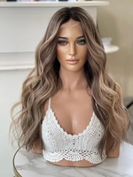 Perruque HD Lace Front de cheveux humains blond cendré européen haut de gamme pour femmes blanches