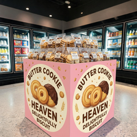Présentoir en carton grand format pour supermarchés, bac de sol en carton pour aliments pour bébés, idéal pour les centres commerciaux
